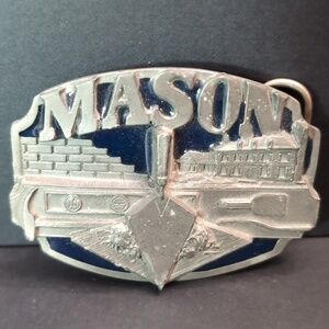 1988 Mason Siskiyou Buckle Co.Fine Pewter Men's Belt Buckle.